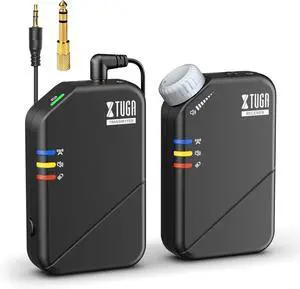 in Ear Monitor System, 2.4G Mini Wireless IEM System Stereo/Mono Switch with Low Latency, One Transmitter to More Receiver, 160Ft Wireless Range for Stage,Band,Singer,Musicians (J02S)