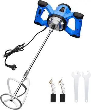 Cement Mixer Electric Concrete Mixer Machine 110V Handheld Mud Mixer with 6 Adjustable Speed, Portable Mortar Mixer for Mixing Concrete, Cement, Mud, Mortar, Putty, Paint