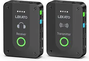 Wireless in Ear Monitor System MS-02, Upgraded 2.4G Stereo IEM System Low Latency with Transmitter Beltpack Receiver Auto-Pairing,One to More, in-Ear Monitoring for Church,Band,Singer,Stage