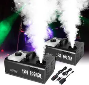 1500W Fog Machine 2PCS Vertical Smoke Machine Stage Fogger with Remote control for Halloween Wedding Disco Club Christmas Party DJ Performance