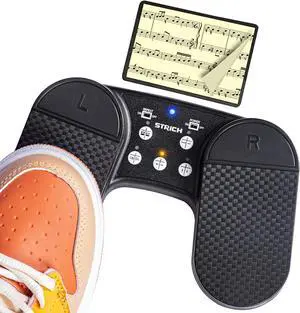 Wireless Page Turner Pedal for iPad,  Rechargeable Music Page Turner Pedal, USB Silent Foot Pedal for Tablets Smartphones iPad Pro Multimedia Platforms PC, SPT-10