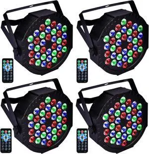 Stage Lights Dj Lights for Parties Led Stage Lights Sound Activated Portable Party Lights Par Lights 36 Led RGB Remote Control Disco Lights Uplights for Indoor Events Bar Birthday Wedding Outdoor