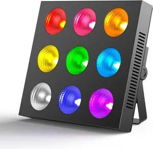 Stage Wall Wash Lights Bar,120W LED RGBW Rectangular Dj Par Light Bar 4/6/9/36/38CH DMX Control Auto Play Sound Activated Strobe Lights for Parties Halloween Wedding Disco Dance Church Birthday