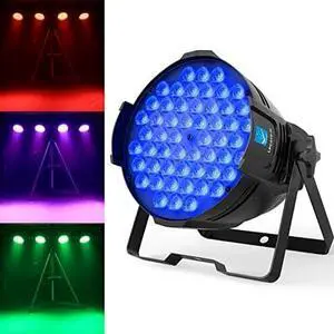 Stage Par Lights 54 LED*4W DJ Light DMX & RDM Sound Activated Party Lights RGB Wash Light Disco Spotlight for Events, Church, Wedding, Theatre, Club, Gigs
