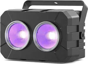 180W COB Stage Light, RGBW 4IN1 2-Eyes LED Par Can, Audience Casting DMX512 & Sound-Activated COB Par Lights, Blinder Stage Lights for DJ Party Wedding Bar Club Events