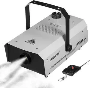 Fog Machine 1500W with DMX, Wireless Remote & Timer Function  Professional Outdoor Waterproof Smoke Machine for Stage DJs, Halloween, Parties, Concerts, Events