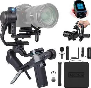 SCORP 2 KIT Gimbal Stabilizer for DSLR and Mirrorless Camera,Built-in AI Tracking,3-Axis Gimbal for Sony/Canon/Nikon/Fujifilm, Max 5.51lbs,Touch Screen, Native Vertical Shooting with Case