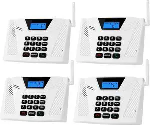 Intercoms Wireless for Home Upgraded, Hands Free Intercom 5300ft, Real-Time Two Way Intercoms for Home with Group Call, Full Duplex Wireless Intercom System for Business Office(4 Pack)