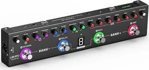 Multi Effects Guitar Pedal, Guitar Effects Pedal with 36 Presets, Editable 4 Modules, Amp, Chorus, Delay, Reverb, IR CAB, Tuner, BT Connection, Music Recording