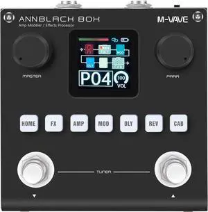 ANN Black Pedal Box Multi Effects Guitar Base Pedal - 80 Editable Presets With APP Create Your Paremeters Build in Battery