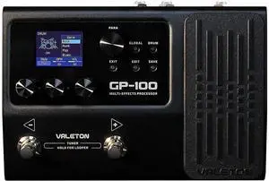 GP-100 Guitar Bass Amp Modeling IR Cabinets Simulation Multi Language Multi-Effects with Expression Pedal Stereo OTG USB Audio Interface (BLACK)