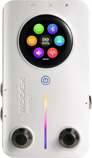Prime M2 Multi Effects Processor Headphone Amp, Stereo Bass Guitar Pedals with 194 Effect Models Loading MNRS and Third-party IR Sample Files Touch Screen for Performance Practice, Silver