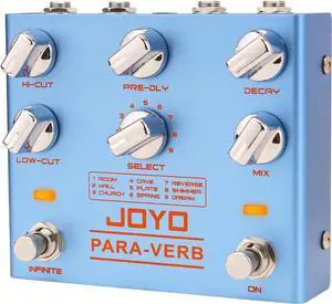 Reverb Pedal Digital Stereo Guitar Pedal with 9 Reverb Effects Infinite & Trail Functions for Electric Guitar - True Bypass (PARA-VERB R-31)