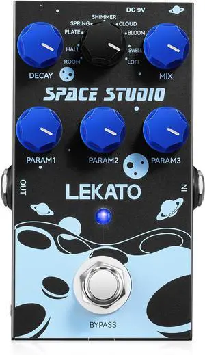 Reverb Digital Guitar Effect Pedal, Reverb Innovation Unique Sound 9 Effects Universe Pedals with Bypass Pure Digital for Electric Guitar (EP-03)