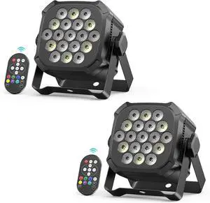 60W Par Light,19 LEDs DJ Party Lights with 4/8CH DMX & Sound Activated Control Stage Lighting for Indoor Outdoor Disco Birthday Wedding Concert Church Event Lights