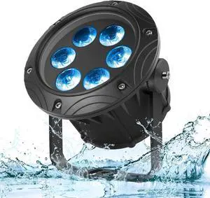 Led Stage Par Lights, IP67 Waterproof Par Light with Remote Control Outdoor Uplights, RGBW Stage Par Can for Party Bar Dj Wedding Live Show Christmas Holiday Event (1 Pack)