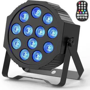 Battery Powered Stage Lights, Rechargeable Par Can Lights with DMX/Remote/Sound Activated, RGBW 4 in 1 LED Uplights for Events Wedding Party Club Concert Indoor 1Pack