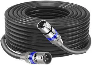 XLR Cable Microphone Cable 150 Feet Premium Balanced Mic Cable Pure Copper Conductors Heavy Duty Male to Female 3 Pin XLR Microphone Cable Zinc Alloy Connectors with Metal Spring,Blue