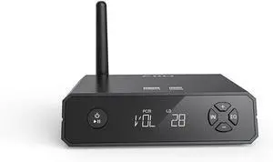 BR13 HiFi Bluetooth 5.1 Music Receiver Long Range Bluetooth Adapter with USB DAC, LDAC/aptX Low Latency, OLED Display & RCA Optical Coaxial Output for Home Stereo,PC/TV