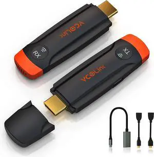 Wireless HDMI Transmitter and Receiver 4K 196ft/60m,  Wireless Hdmi Adapter Decode 1080P Output, Plug & Play 5G HD Extender for Streaming Video Audio to Monitor from Laptop PC Camera TV Box
