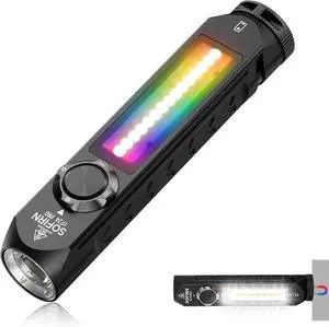 Sofirn IF24 Pro Super Bright Flashlight for Emergencies, 1800LM LED Flashlights for Camping, Rechargeable Flashlights High Lumens,Waterproof Flash Light Battery Powered, Magnetic Red Light Flashlight
