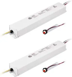 8.5W LED Emergency Driver, 120V-277VAC, Voltage Range 3-60VDC, UL & FCC Listed, Fit for Commercial Fixture 8-72W, Rechargeable Backup Battery, 90mins Duration, for Panel, Linear, Pack of 2