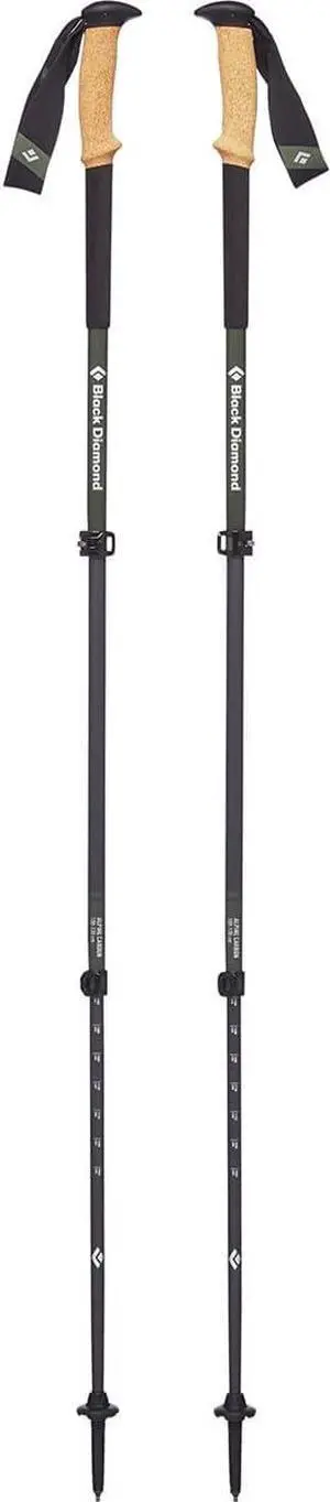 Alpine Carbon Cork Trekking Poles, Pair of 2 Ultra Lightweight Carbon Fiber Hiking Sticks for Backpacking and Mountaineering, Tundra