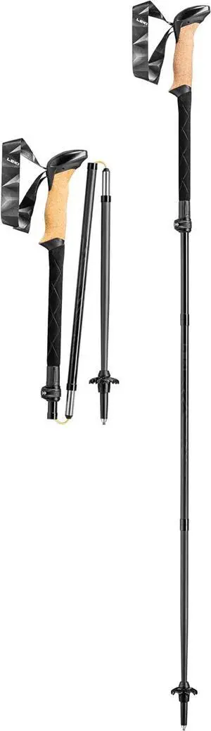 Black Series FX Carbon Collapsible Lightweight Walking Poles for Trekking & Hiking