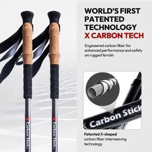 MX-4 | X Carbon Tech Carbon Fiber Trekking Poles