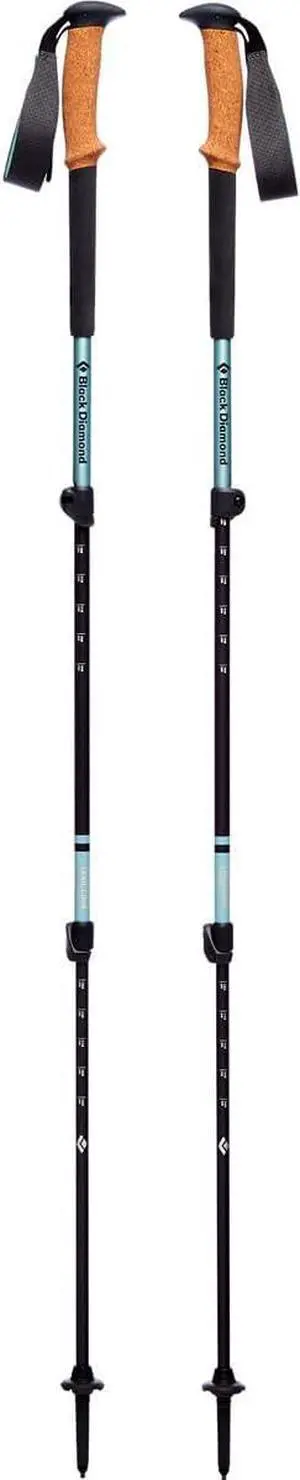 Womens Trail Cork Trekking Poles, Pair of 2 Lightweight Collapsible Aluminum Hiking Sticks with Cork Grips for Backpacking, Walking, Camping, Mountaineering