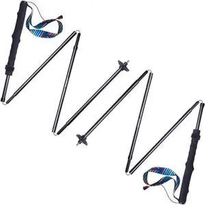 Trekking Poles -2 Ultralight Collapsible Carbon Fiber Hiking Poles with Anti-Shock and Quick Lock System, Folding Walking Sticks for Hiking, Camping