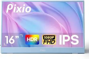 PX160 Wave Blue Portable Monitor 15.6 inch 60Hz FHD 1080p IPS Panel HDR Screen Cover Stand USB-C HDMI Laptop Screen Extender Portable Monitor for Laptop, PC, Console, Phone