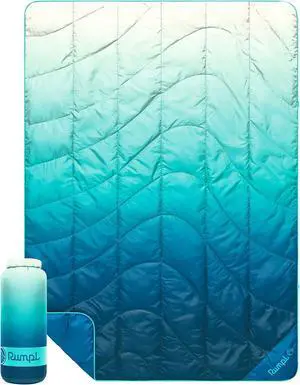 Travel Puffy Blanket, Ultra-Packable Travel-Size Warmth and Comfort, Deepfoam Fade