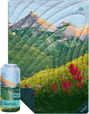 Original Puffy Glacier National Park Blanket for Camping and Outdoors, V2, Glacier