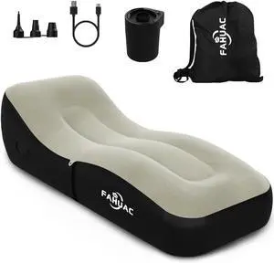 Auto Inflatable Lounger Air Sofa, Portable Auto Inflatable Couch Air Sofa Bed Lazy Lounger Chair Cozy Sleeping Camping Sofa Bed for Outdoor and Indoor Use