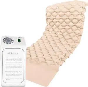 Premium Alternating Air Pressure Mattress Pad with Ultra Quiet Alternating Pump | Pressure Sore and Ulcer Prevention and Relief | Use on Medical, Hospital, or Standard Bed