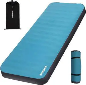 Camping Self-Inflating Sleeping Pad, Single Twin Size air Foam Mattress Cot with Pump Sack for Tents Car Van Outdoor Home