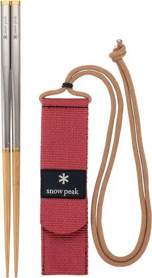 Wabuki Chopsticks - Collapsible Stainless Steel Chopsticks with Case - Reusable Utensils Perfect for Camping & Travel - L