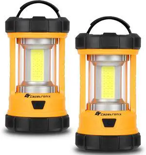 Camping Lantern, 3200LM Bright Camping Lights, 4600mAh Rechargeable LED Lantern, Flashlight for Power Outages/Fishing/Hurricane/Emergency,  Camping Accessories (2-Pack)