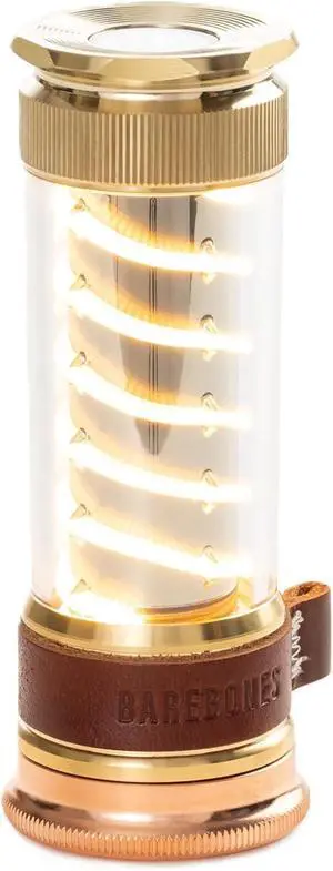 Edison Light Stick  Brass, USB Rechargeable LED Lantern and Flashlight with 7 Modes, 40+ Hour Run Time, Camping Essentials with Magnetic Base