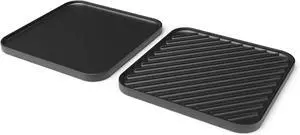 Cascade Stove Grill & Griddle Accessories, Cast Iron Cooking Grates for Cascade Stoves, Carry Case Included