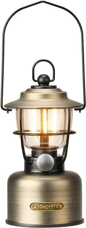 VL01 Camping Lantern, Stepless Dimming LED Light, Tungsten Filament Glow, Rechargeable Vintage Lantern, IPX5 Portable Hanging Lamp for Camping, Hiking, Power Outage, Adventure, Emergency Use