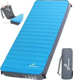 Sleeping Pad for Camping: 4" Ultra-Thick Air & Foam Camping Mattress with 10 R Value, 4-Season Large Size 78" x 30" Self-Inflating Sleeping Pad for Camp/Travel/Car/Tent, Easy to Inflate