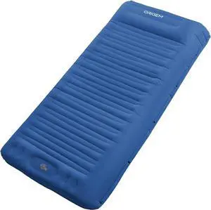 Self Inflating Sleeping Pad for Camping, 5.5 Inch Ultra-Thick Camping Mat with Built-in Pump, Outdoor Ultralight Sleepinging Mat for Camping Tent, Backpacking, Hiking and Traveling(Blue)