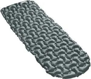 Kompact Inflatable Camp Sleeping Pad with Built-in Air Valve and Included Carry Bag, No Pump Needed, Textured Grip Bottom Keeps Pad in Place, Premium/Basic
