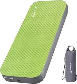 Self-Inflating Sleeping Pad - 4 Ultra-Thick Supportive Foam, Insulated Camping Mattress with Pump Sack for Tent, Car, Truck, Van, Home - Portable Camping Pad for 4-Season Comfort (Single)