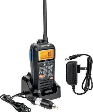 RM40 Handheld Marine Radio with GPS, DSC Radio Marine,Boat Radio Floating IP67 Submersible Waterproof,Mob,NOAA Weather Alert,1500mAh,Marine Radio Handheld with Distress for Boats Coast Guard