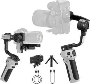 CINEPEER WEEBILL 3E 3-Axis Gimbal Stabilizer for Canon/Sony/Panasonic/Nikon Camera,Up to 6.6lbs (3kg) Payload Extendable Sling Grip Native Vertical Shooting Handheld Camera Gimbal