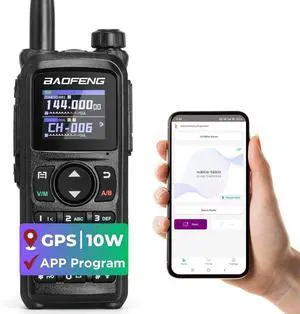 UV-28 PLUS Ham Radio Handheld with GPS & APP Programming, 10W Long Range Walkie Talkie Dual Band Two Way Radio, FM AM AIR NOAA Receiver with Frequency Copy, 1000CHs, 2200mAh Battery USB-C Port