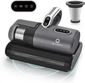 M1 Mattress Vacuum Cleaner, 6 in 1 Bed Vacuum with High-Frequency Vibration - 80,000 RPM Dual Brushroll Rotation, UV-C Light, 14Kpa Suction, Dust Sensor, Ultrasonic and Heating Tech